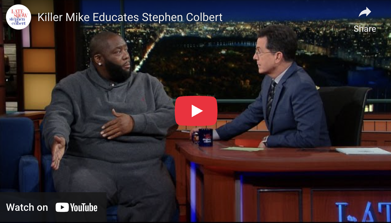 killer mike educates stephen colbert